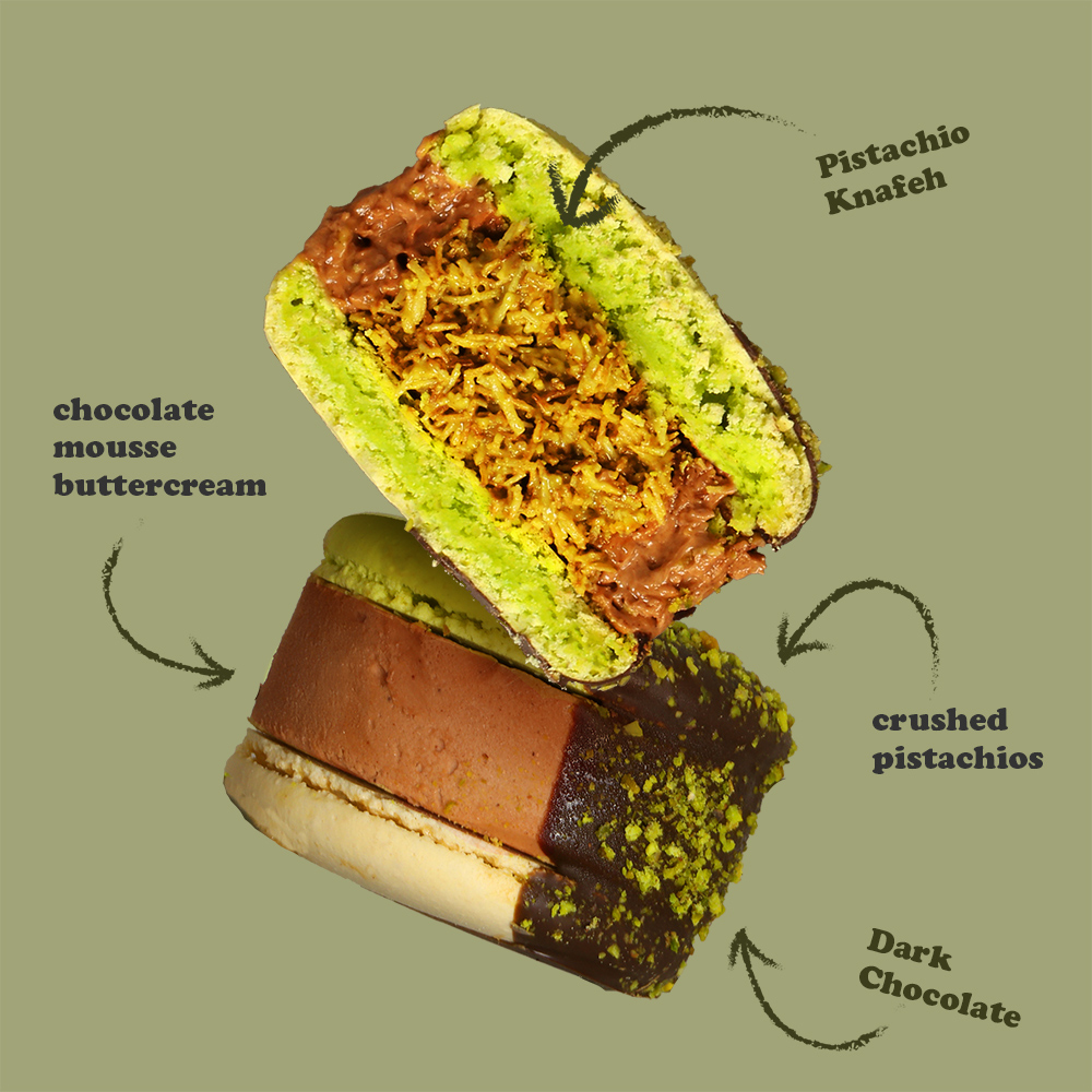 Dubai Chocolate 2.5" Macaron - Image 2